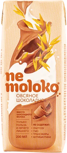 Изображение Напиток овсяный Немолоко шоколадный Сады Придонья т/п, 200 мл