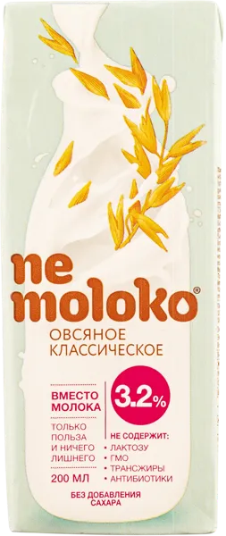 Изображение Напиток 3,2% овсяный Немолоко классический Сады Придонья т/п, 200 мл