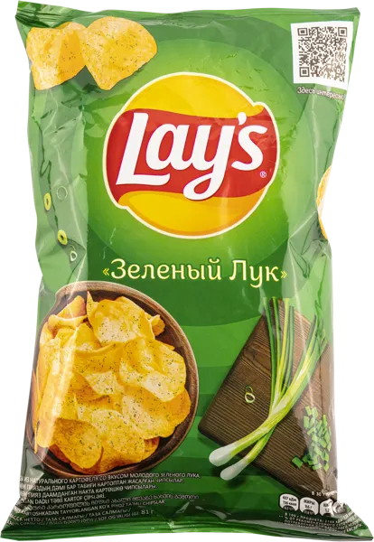 Изображение Чипсы картофельные Лейс зеленый лук Фрито Лей м/у, 70 г