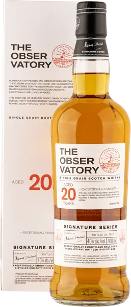 Изображение Виски Однозерновой Зе Обсерватори сингл грэйн 20 лет Обсерватори п/у, 0,7 л