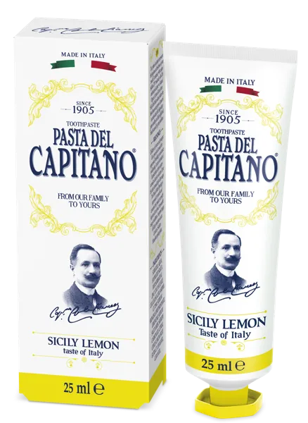 Изображение Зубная паста от налета Дель капитано 1905 сицилийский лимон Фармасьютичи к/у, 25 мл