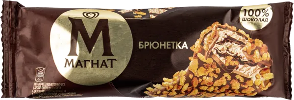 Изображение Мороженое сливочное эскимо Магнат брюнетка с орехом кешью Юнилевер Русь м/у, 67 г