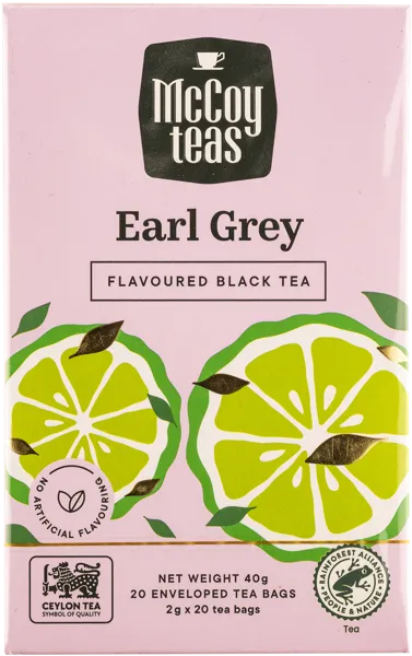 Изображение Чай черный в пакетиках Маккой эрл грей Маккой Цейлон кор, 20*2 г