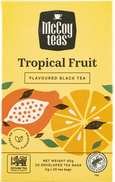 Изображение Чай черный в пакетиках Маккой тропические фрукты Маккой Цейлон кор, 20*2 г