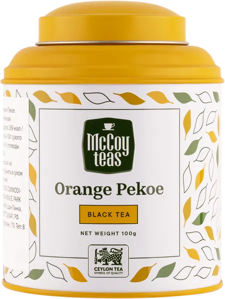 Изображение Чай черный Маккой оранж пеко Маккой Цейлон ж/б, 100 г