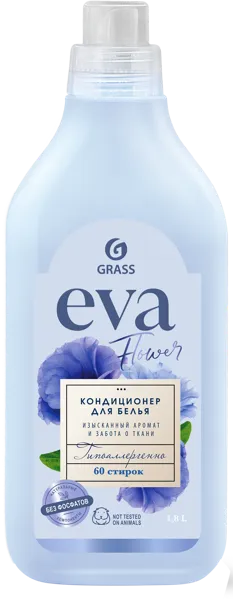 Изображение Кондиционер для белья концен Ева цветы все виды ткани Грасс п/у, 1,8 л