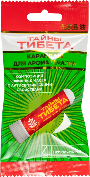 Изображение Карандаш для ароматерапии Тайны тибета от простудных заболеваний ФармЛайн п/у, 1 шт