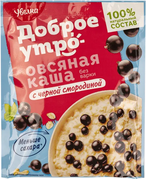 Изображение Каша овсяная Увелка черная смородина Ресурс м/у, 40 г