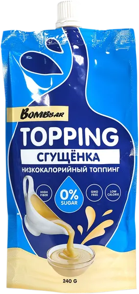 Изображение Соус десертный без сахара Бомббар сгущенка Фитнес Фуд м/у, 240 г