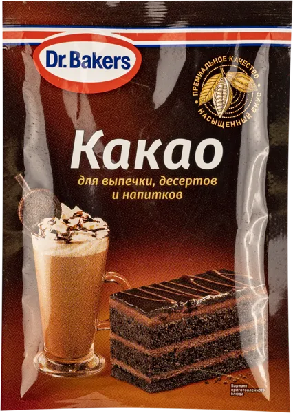 Изображение Какао-порошок Др. Бейкерс Др. Бейкерс м/у, 25 г