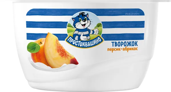 Изображение Творог 3,6% Простоквашино персик абрикос Эйч энд Эн п/б, 130 г