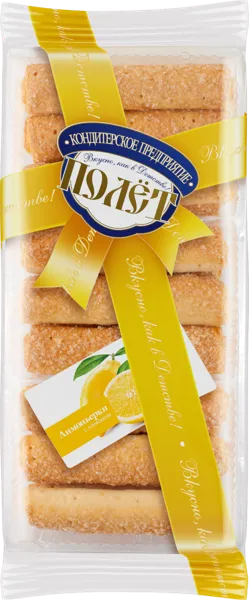 Изображение Печенье слоеное Полет лимоньерки с лимоном Полет м/у, 300 г