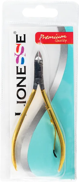 Изображение Кусачки для кутикулы Лайонесс золотые стальные Тарко п/у, 1 шт