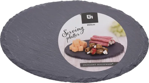 Изображение Доска 20см сервировочная Купман черный сланец овальная Купман Интернэшнл м/у, 1 шт