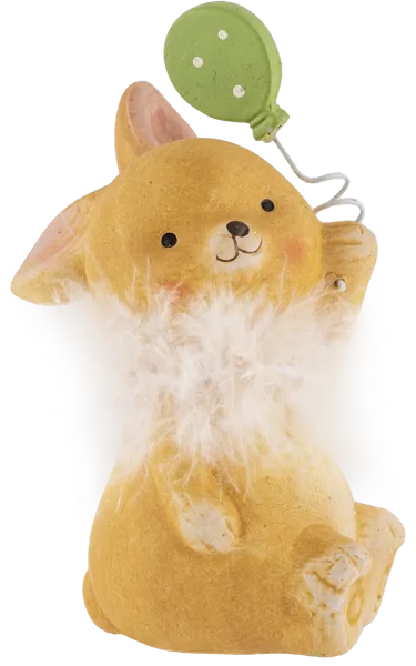 Изображение Фигурка 13см пасхальная Купман кролик с шариком Купман Интернэшнл , 1 шт