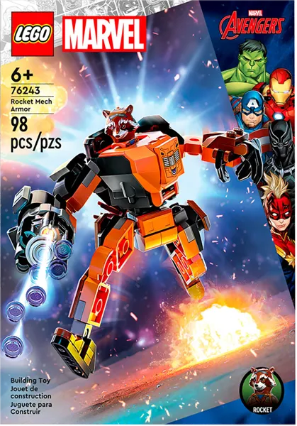 Изображение Конструктор с 6 лет 76243 Лего марвел реактивный енот ракета Лего к/у, 1 шт