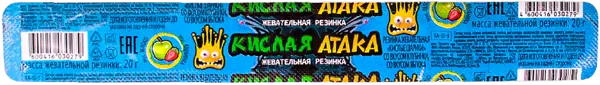 Изображение Жевательная резинка Кислая Атака клубника яблоко Сладкая сказка м/у, 20 г