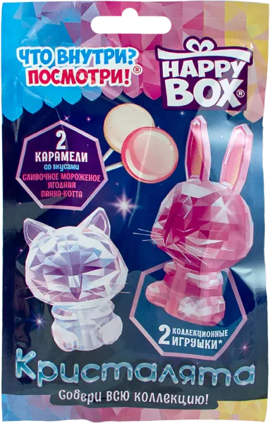Изображение Карамель на палочке Хэппи Бокс кристалята с фигуркой Сладкая сказка м/у, 20 г