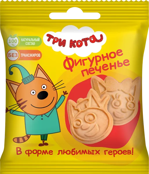 Изображение Печенье сдобное Три кота фигурное Сладкая сказка м/у, 20 г