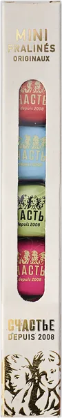 Изображение Конфеты Счастье мини пралине ассорти 6 шт Счастье КФ кор, 50 г