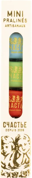 Изображение Конфеты в молочном шоколаде Счастье мини пралине 6 шт Счастье КФ кор, 50 г