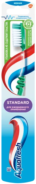 Изображение Зубная щетка средняя Аквафреш фэмили стандарт Глаксо Смит Кляйн п/у, 1 шт