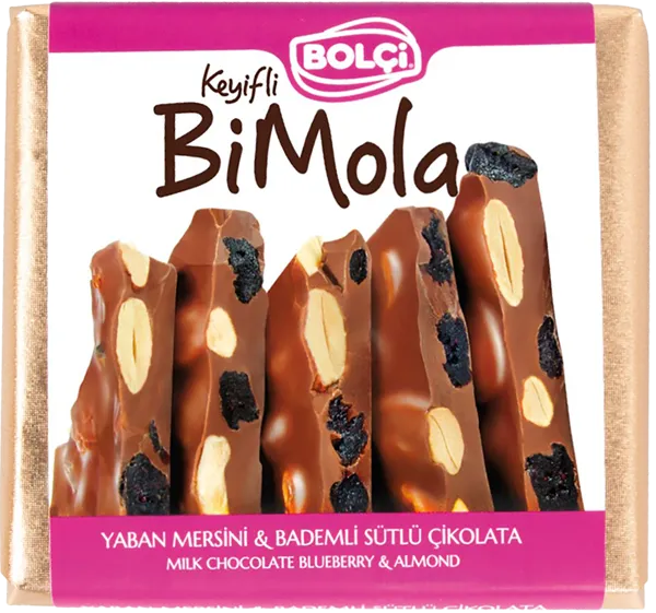 Изображение Шоколад молочный Болчи голубика миндаль Болчи Чиколата кор, 70 г