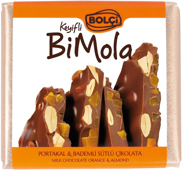 Изображение Шоколад молочный Болчи апельсин миндаль Болчи Чиколата кор, 70 г
