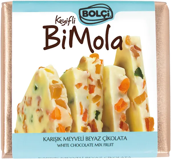 Изображение Шоколад белый Болчи кубики фруктов Болчи Чиколата кор, 70 г