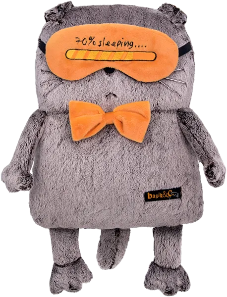 Изображение Подушка 32 см Будибаса басик в маске для сна МПП ООО , 1 шт