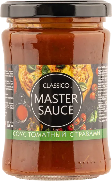 Изображение Соус томатный Мастер соус классико с травами Сава Томская ПК с/б, 280 г