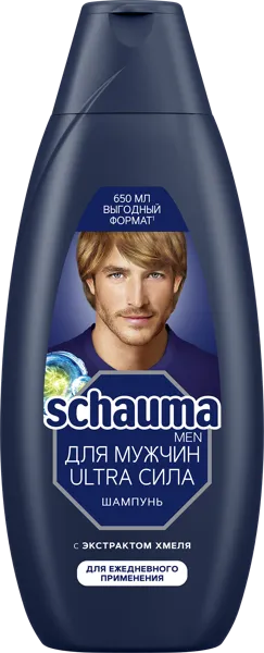 Изображение Шампунь для волос мужской Шаума ультра сила хмель Шварцкопф п/у, 650 мл