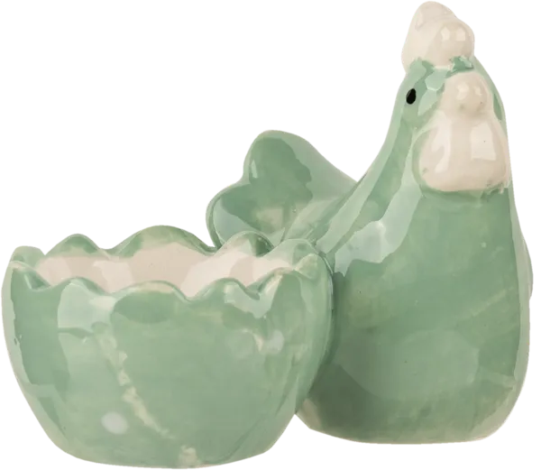 Изображение Подставка для яйца керамика Домашняя кухня курочка и скорлупа цветна Домашняя кухня кор, 1 шт