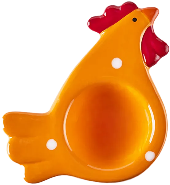 Изображение Подставка для яйца керамика Домашняя кухня курочка цветная в точку Домашняя кухня кор, 1 шт