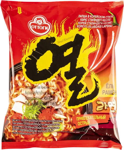Изображение Лапша быстрого приготовления Оттоги йоль рамен острый перец Оттоги м/у, 120 г