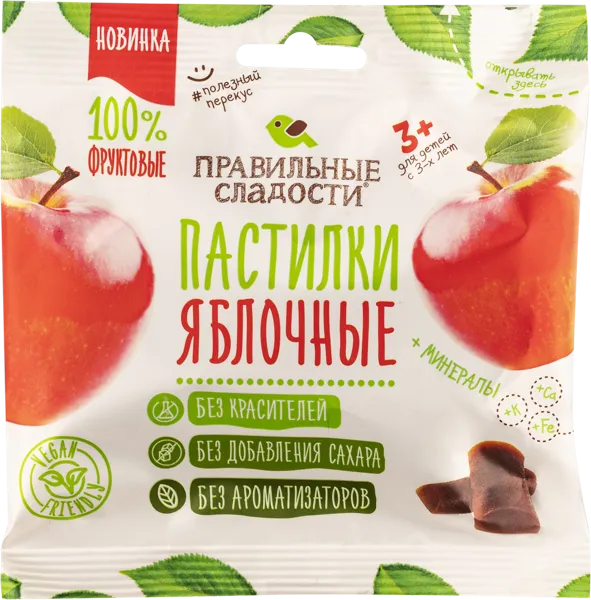 Изображение Пастила с 3-х лет Правильные сладости яблочная Пермская КФ м/у, 70 г