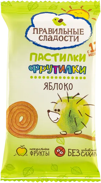 Изображение Пастила с 12 мес Правильные сладости фрутилки яблоко Пермская КФ м/у, 15 г