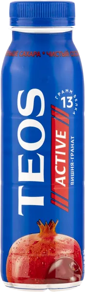 Изображение Йогурт 1,8% питьевой Теос Актив вишня гранат Савушкин продукт п/б, 260 мл