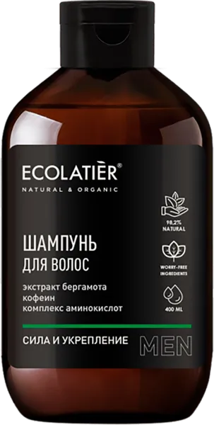 Изображение Шампунь для волос мужской Эколатье БИО сила и укрепление ЭкоЛаборатория п/у, 400 мл