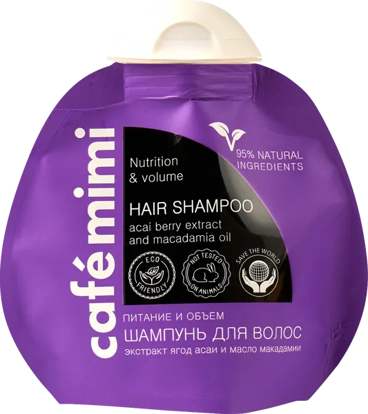 Изображение Шампунь для сухих волос Кафе мими питание и объем ДизайнСоап м/у, 100 мл