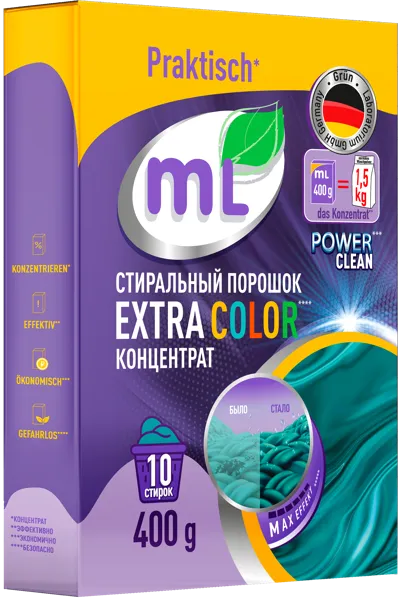 Изображение Стиральный порошок концентр Майн либе экстра цветное белье Белая Мануфактура к/у, 400 г