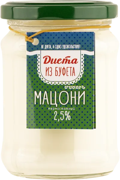 Изображение Мацони 2,5% термостатный Диета из Буфета КубаньРус-Молоко с/б, 230 г