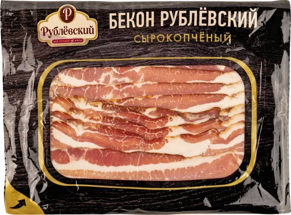 Изображение Мясо свиное с/к нарезка Рублевский бекон Москворецкий МПЗ в/у, 150 г