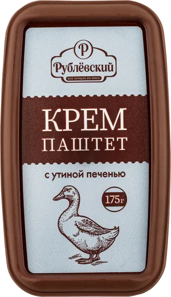 Изображение Паштет с утиной печенью Рублевский Рублевский МПЗ п/у, 175 г