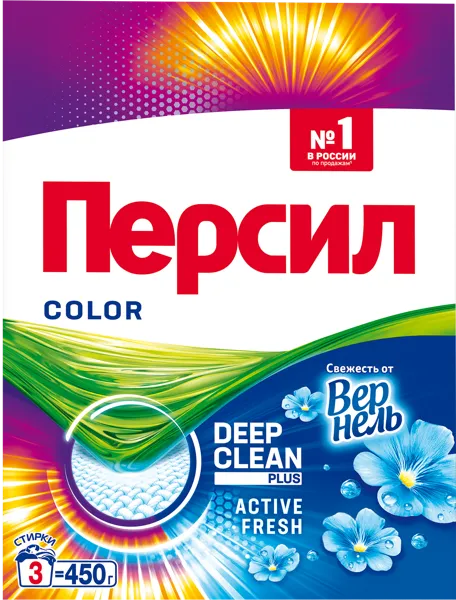 Изображение Стиральный порошок автомат Персил свежесть цветное белье Хенкель к/у, 450 г