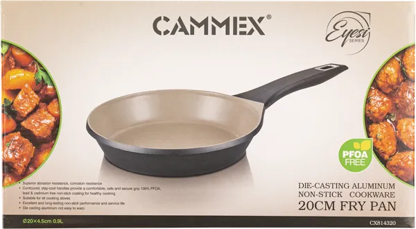 Изображение Сковорода 20см черная инд Каммекс алюминиевая Каммекс к/у, 1 шт