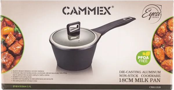 Изображение Ковш 2л черный инд Каммекс алюминиевый с крышкой Каммекс к/у, 1 шт