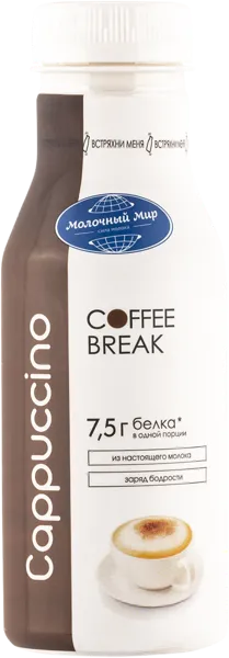 Изображение Напиток 1,3% молочный Кофе Брейк капучино Молочный мир п/б, 280 мл