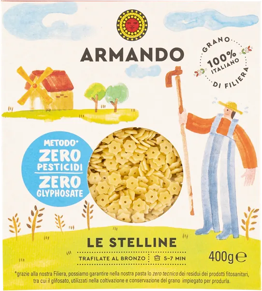 Изображение Макароны из твердых сортов Армандо из Кампании стеллине бронзо Де Маттеис кор, 400 г