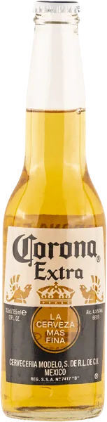 Изображение Пивной напиток светлый 4,5% Корона Экстра лагер Мадело с/б, 0,355 л